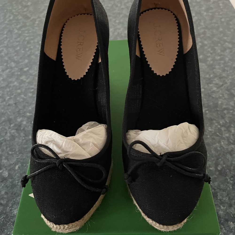 J. Crew Women's Black Espadrille Shoes